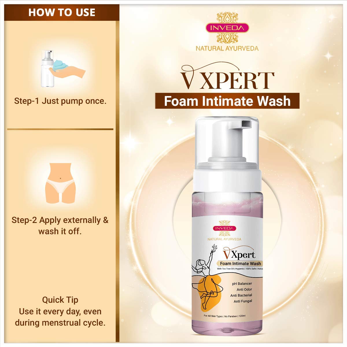 Inveda V Xpert Foam Intimate Wash