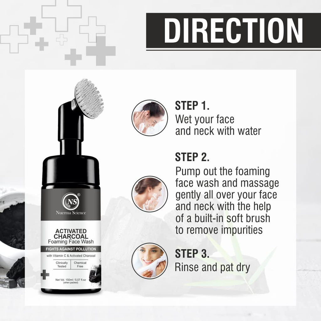 Nuerma Science Charcoal Foaming Face Wash