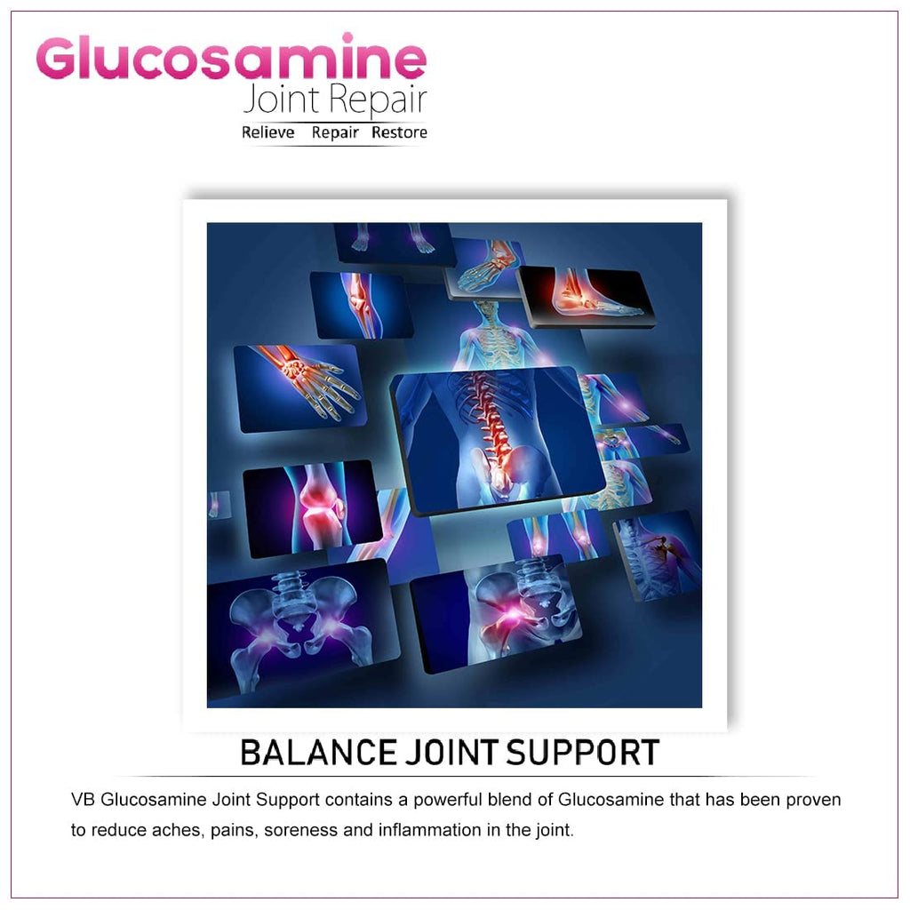 Vokin Biotech Glucosamine 1000mg, MSM 500mg & Chondroitin 500mg Support Joint Pain & Joint Strength (Glucosamine)