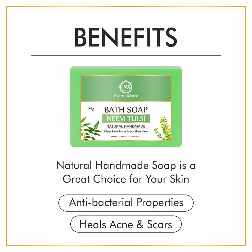 Nuerma Science Neem Tulsi Bath Soap | Purifies & Soothes Skin - Distacart