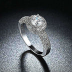 Crystal Royal Queen Sterling Silver Plated Ring - Distacart