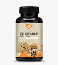 PetPetals Chewable Skin & Coat Tablets for Dog with Omega 3 Algal DHA, Biotin and Vitamin C for Skin Health & Shiny Coat | Chicken Flavour