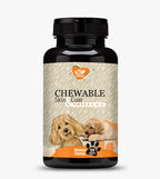PetPetals Chewable Skin & Coat Tablets for Dog with Omega 3 Algal DHA, Biotin and Vitamin C for Skin Health & Shiny Coat | Chicken Flavour