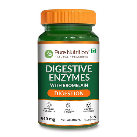 Pure Nutrition Digestive Enzymes with Bromelain Veg Capsules