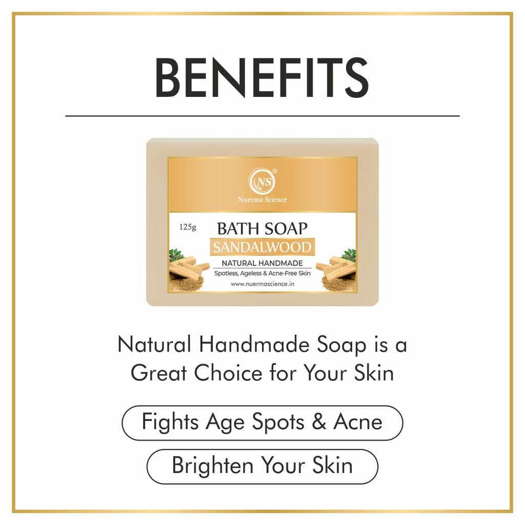 Nuerma Science Sandalwood Bath Soap | Spotless, Ageless & Acne-Free Skin - Distacart