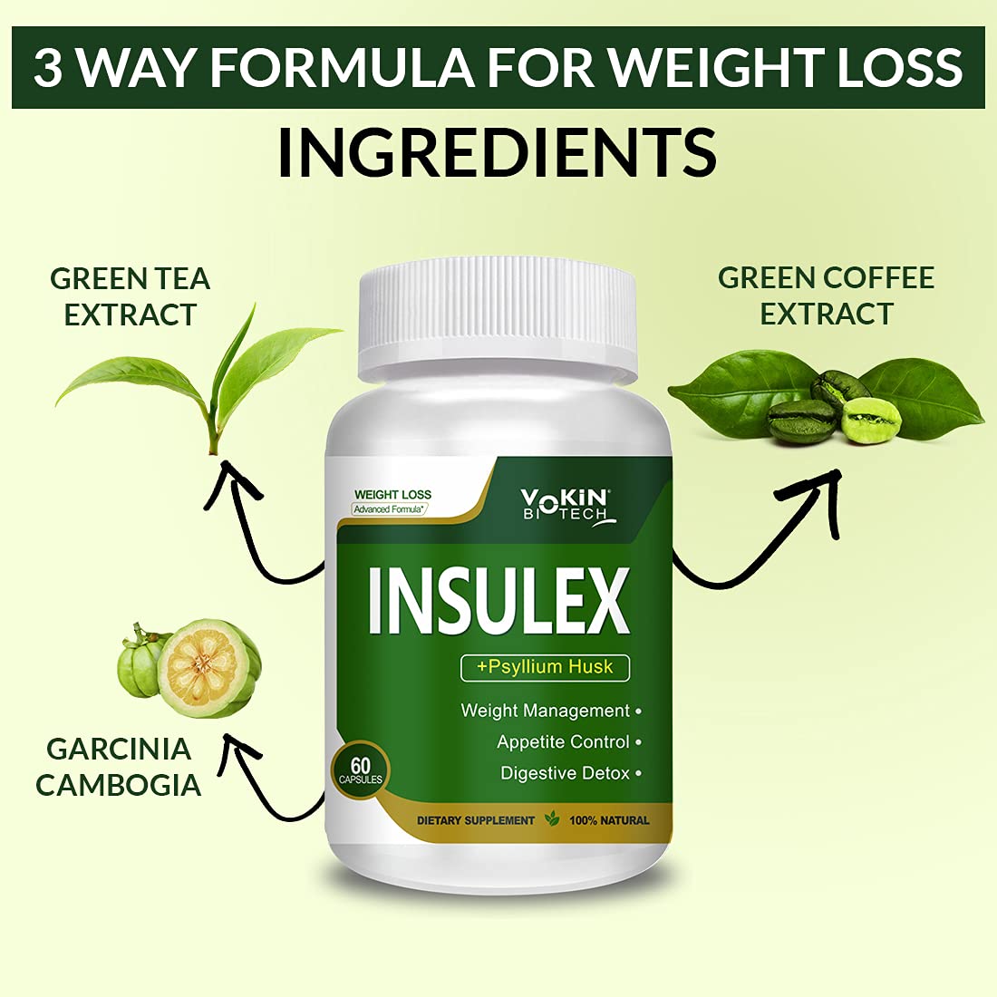 Vokin Biotech Insulex Weight Management | Appetite Control | Digestive Detox