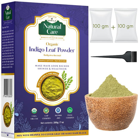 Kokila Indigo Powder 100% Naturals & Organic Hair Coloring, Protects Hair From Damage