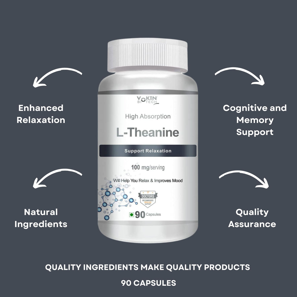 Vokin Biotech L-Theanine-Support Relaxation - 90 Vegetarian Capsules