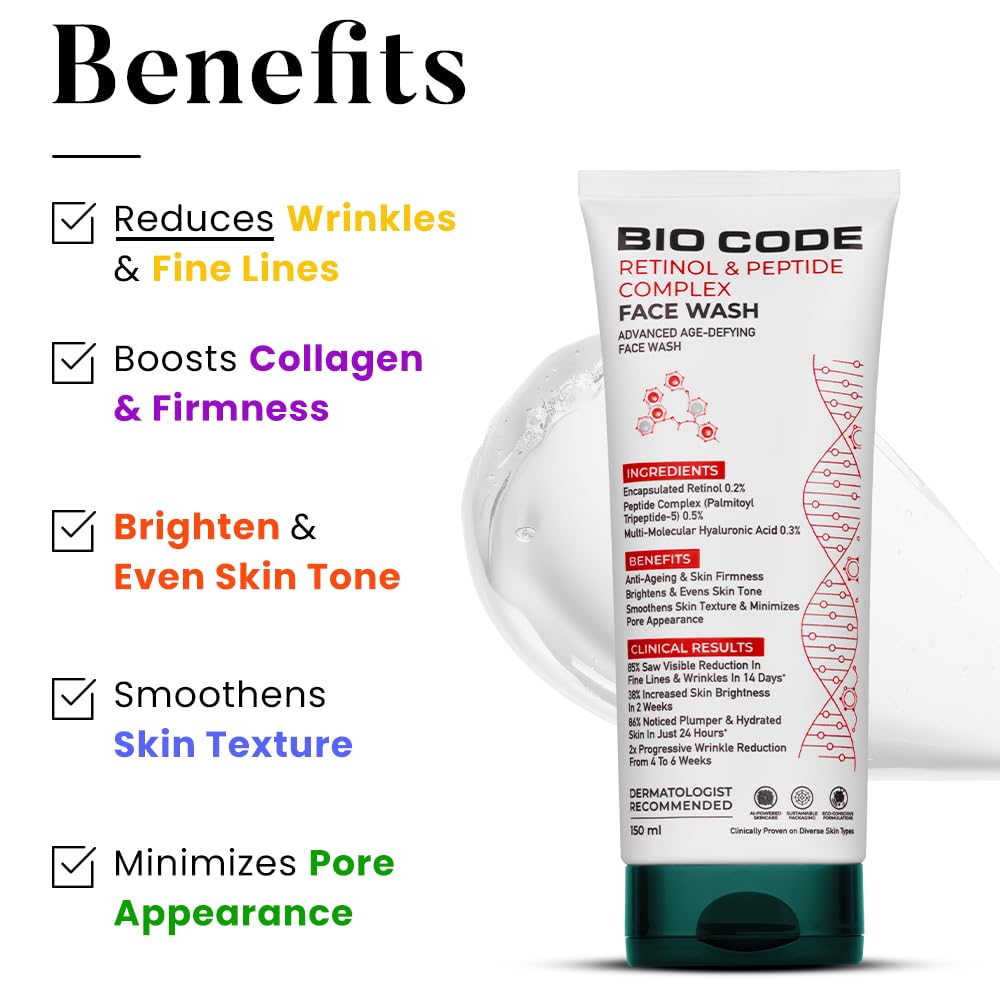 Bio Code Encapsulated Retinol & Peptide Complex Face Wash