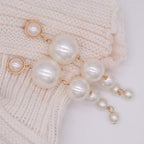Gold-Plated Alloy Pearl Droplets Earrings - The Pari - Distacart