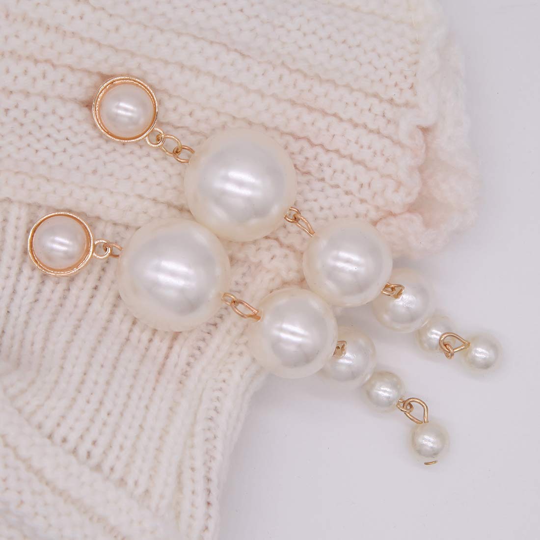 Gold-Plated Alloy Pearl Droplets Earrings - The Pari - Distacart