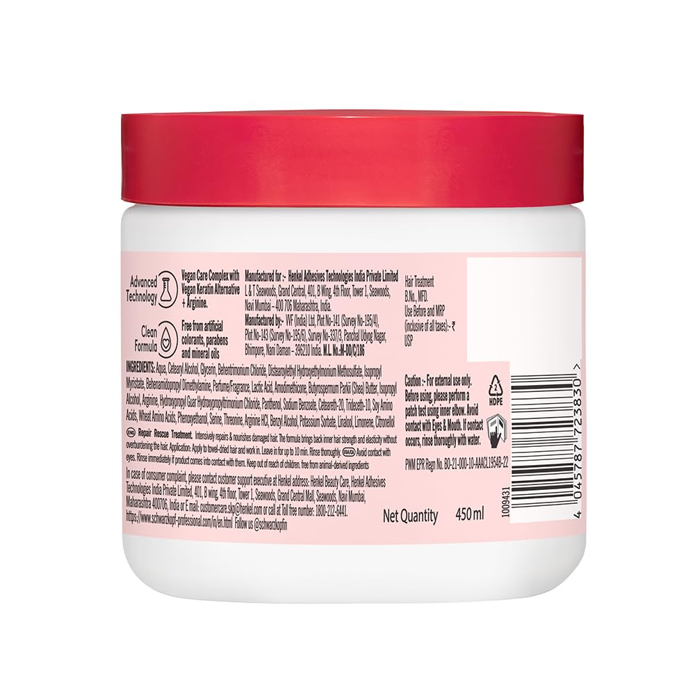 Schwarzkopf Professional Bonacure Repair Rescue Treatment With Arginine Dry Hair Mask