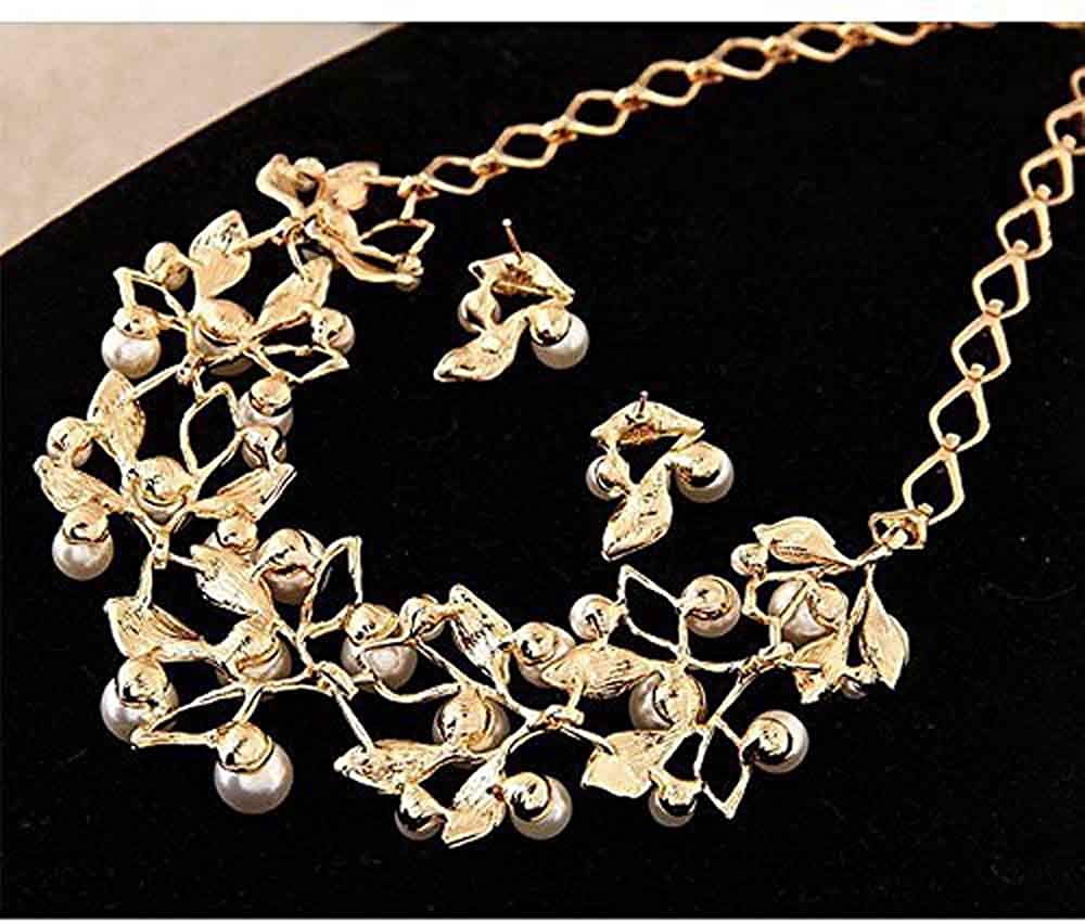 Gold-Toned Alloy Pearl Studded Long Haar Necklace - The Pari
