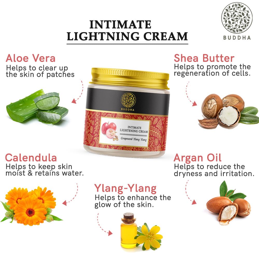 Buddha Natural Underarm whitening cream - Helps to Lighten Dark, Discolored Underarms