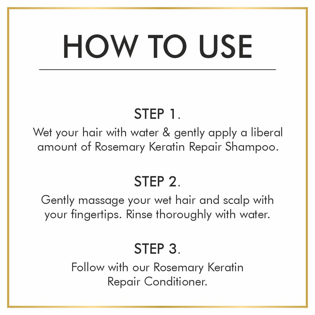 Nuerma Science Keratin Repair Rosemary Shampoo for Damaged, Dry & Frizzy Hair