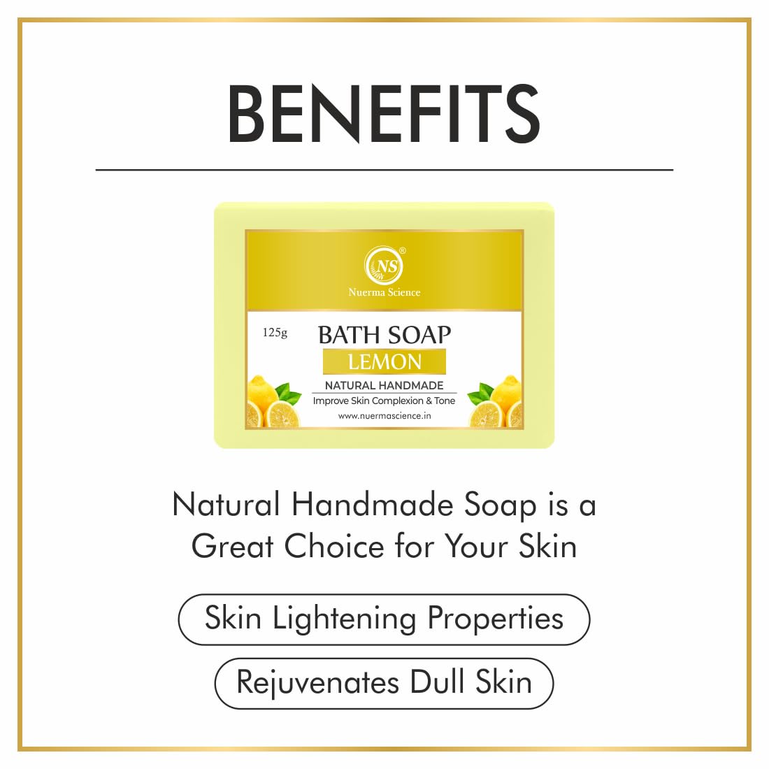 Nuerma Science Lemon Bath Soap | Improve Skin Complexion & Tone - Distacart