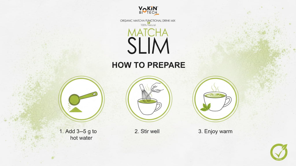 Vokin Biotech Matcha Green Tea Powder Supports Weight Loss Management | Rich In Antioxidants (500 gram)