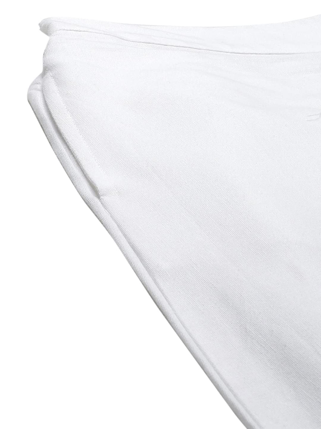 Juniper Women's White Solid Cotton Flex Dhoti Style Pants