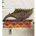 Jaipur Crafts Beautiful MorPankhi Wooden Key Holder