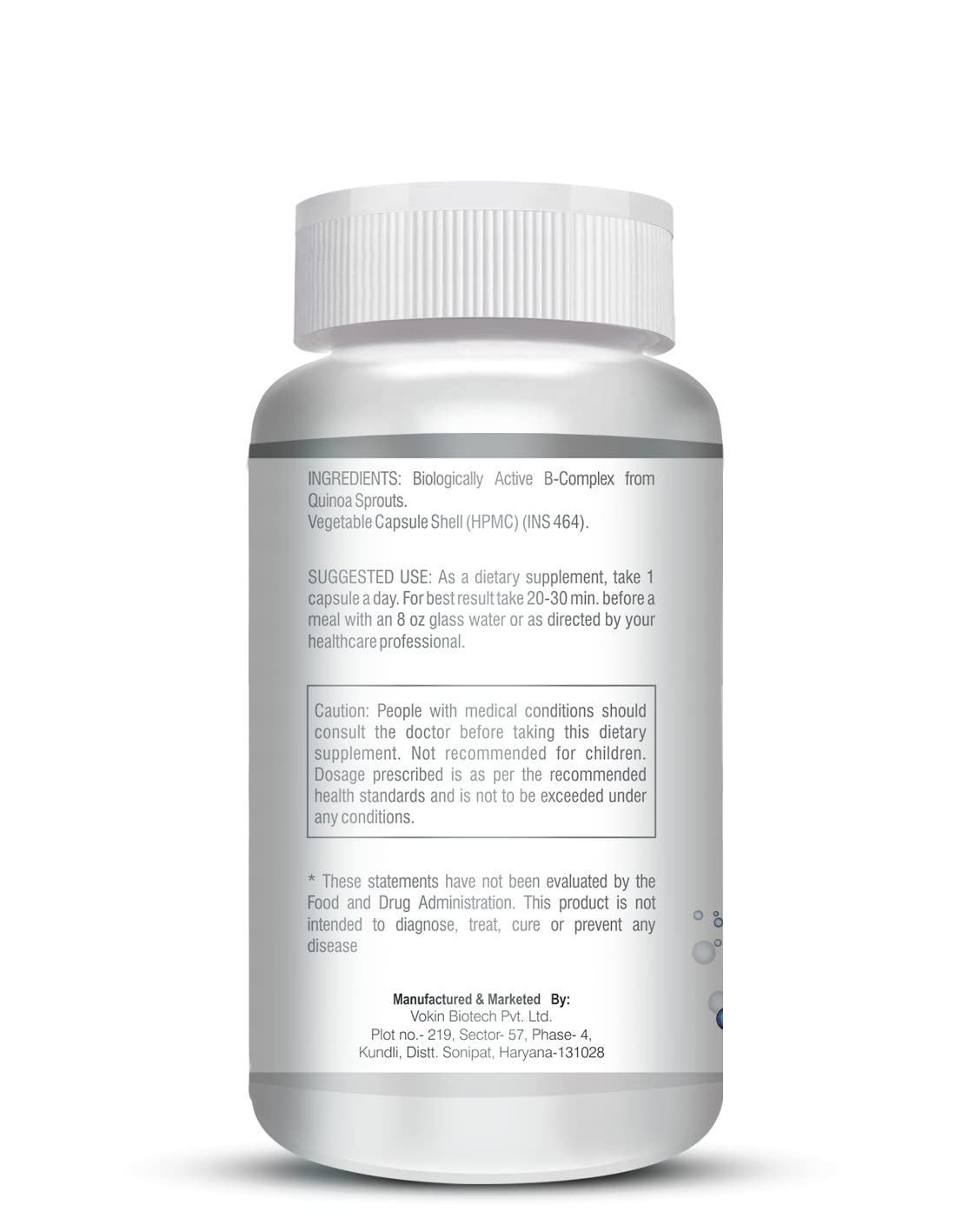 Vokin Biotech 100% Natural Vitamin B-Complex Capsules