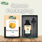 Organic Zing Brazilian Orange (Citrus sinensis) Oil | Pure & Natural Essential Oil for Skin Care, Aroma & Diffuser