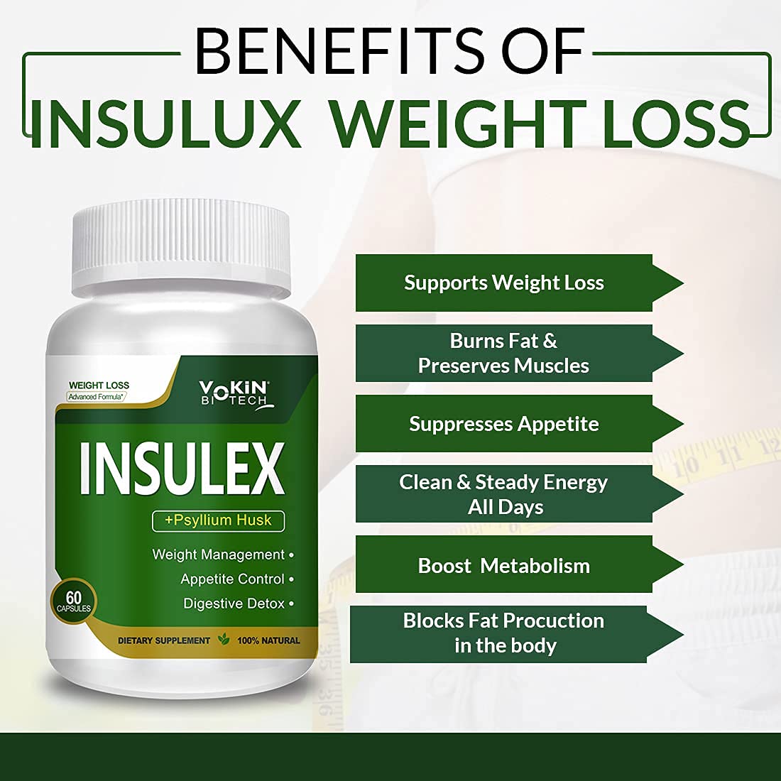 Vokin Biotech Insulex Weight Management | Appetite Control | Digestive Detox