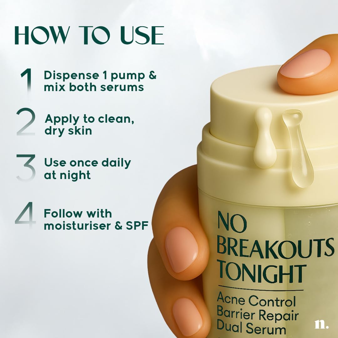 Numour No Breakouts Tonight Acne Control Barrier Repair Dual Serum