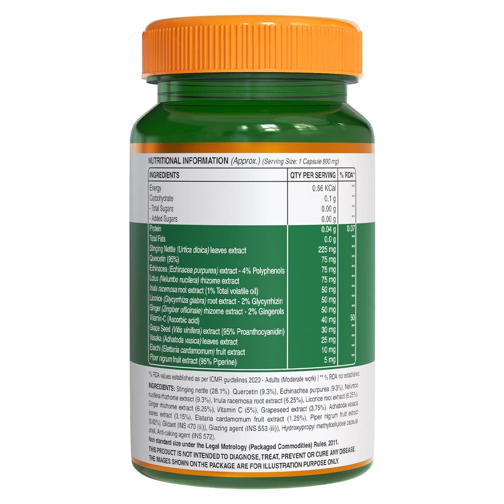 Pure Nutrition Lung Detox with Vitamin C & Grape Seed Extract Veg Capsules - Distacart