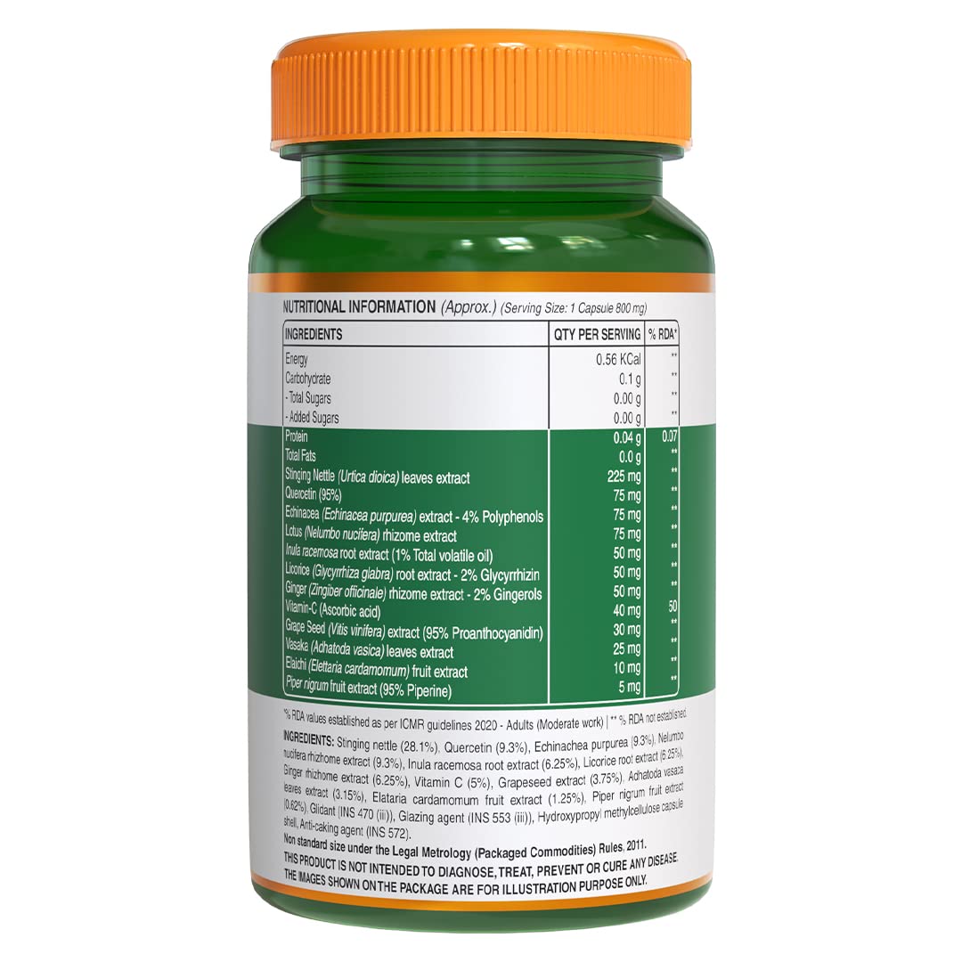 Pure Nutrition Lung Detox with Vitamin C & Grape Seed Extract Veg Capsules - Distacart
