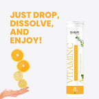 Vokin Biotech Vitamin C 40mg with Amla 1000mg for Immunity - Skin Care - Antioxidants Effervescent Tablets Orange Flavor