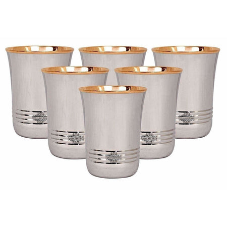 Copper Glass Tumbler Set, Drink ware - 6 Pieces