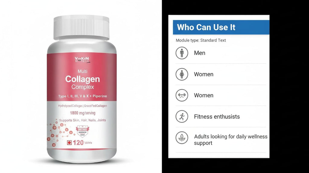 Vokin Biotech Multi Collagen Complex Peptide Tablets