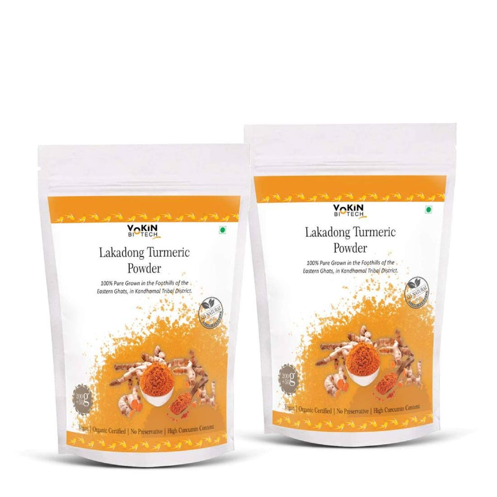 Vokin Biotech Lakadong Turmeric Powder | High Curcumin Content 7-9% Haldi Powder | Immunity Booster