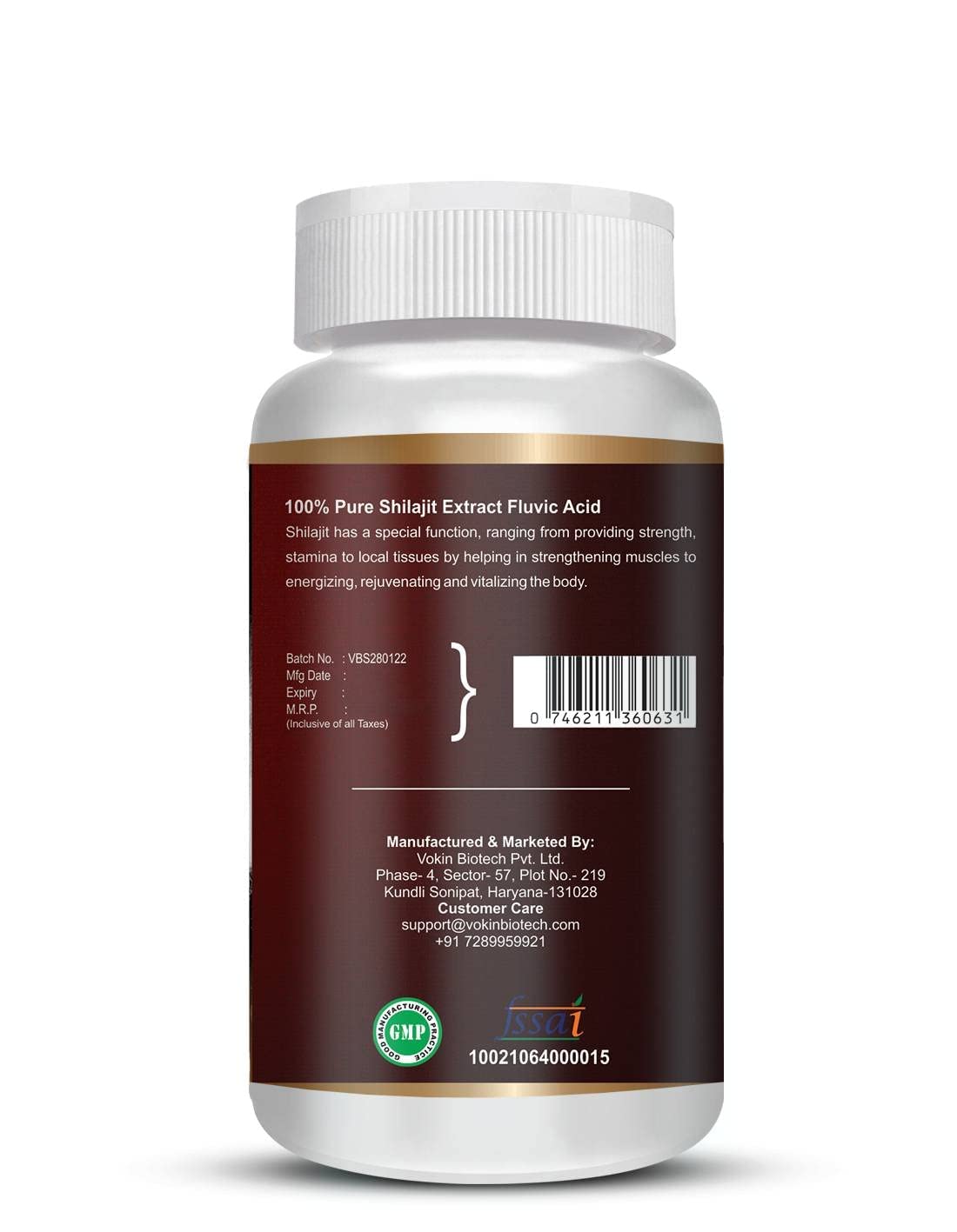 Vokin Biotech Pure SJ Extract 800mg Capsules for Stamina, Enhanced Performance & Muscle Growth