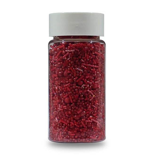 ruby red sprinkles bottle for decoration bottle 100 g