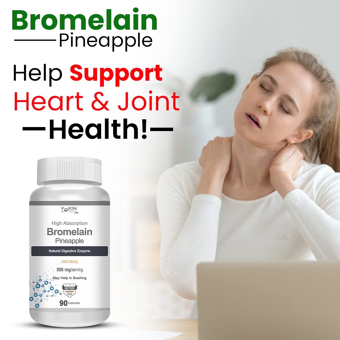 Vokin Biotech Bromelain Pineapple Capsules