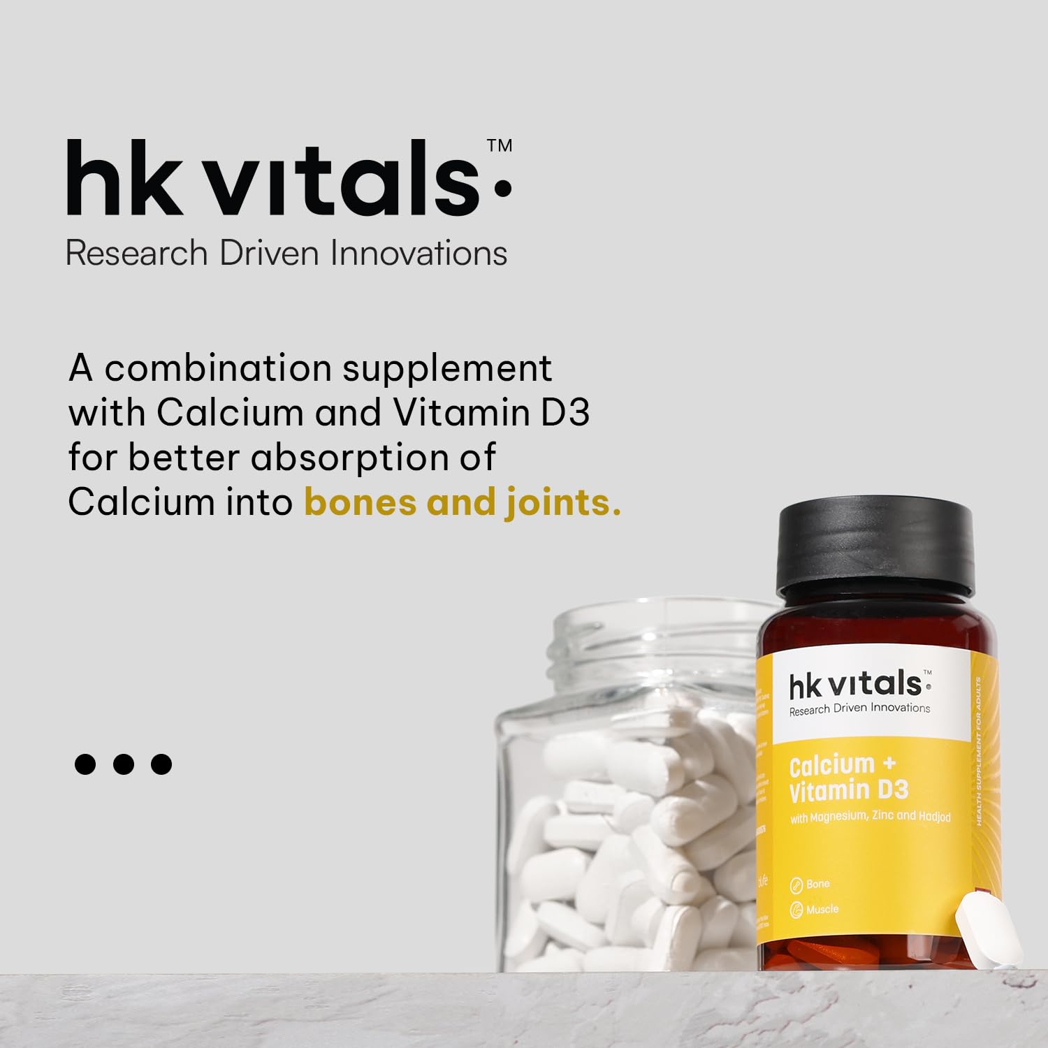 HK Vitals Calcium + Vitamin D3 Tablets - Distacart