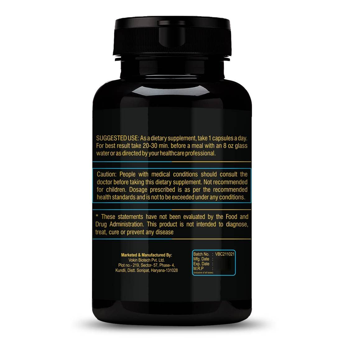 Vokin Biotech Cognitivix -Unique Brain activation Ginkgo Biloba With Ginseng extract Veg capsule