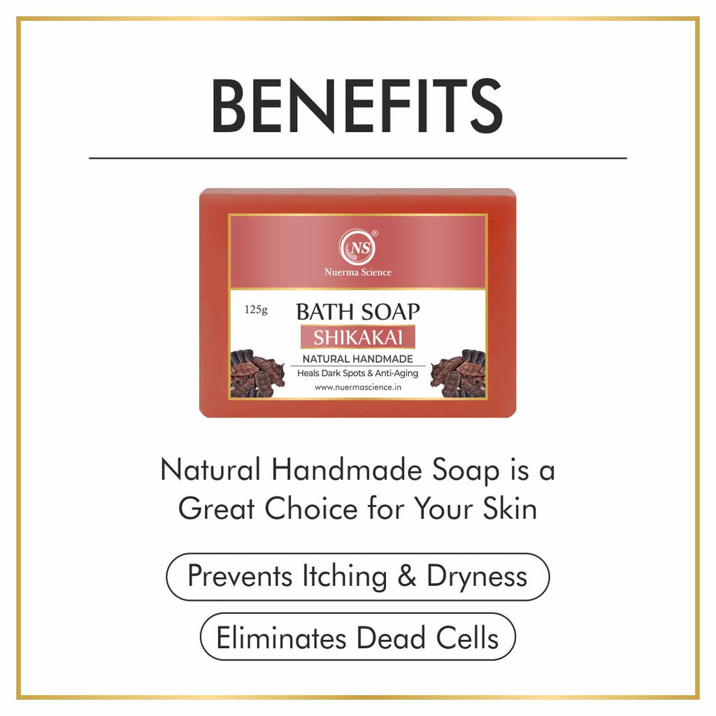 Nuerma Science Shikakai Bath Soap | Heals Dark Spots & Anti-Aging - Distacart