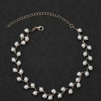 Silver-Toned Alloy Denty Look Pearl Necklace - The Pari