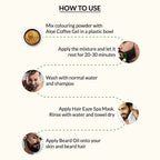 Indus Valley Natural Damage Free Men Mustache & Beard Color for Gray Hair Black
