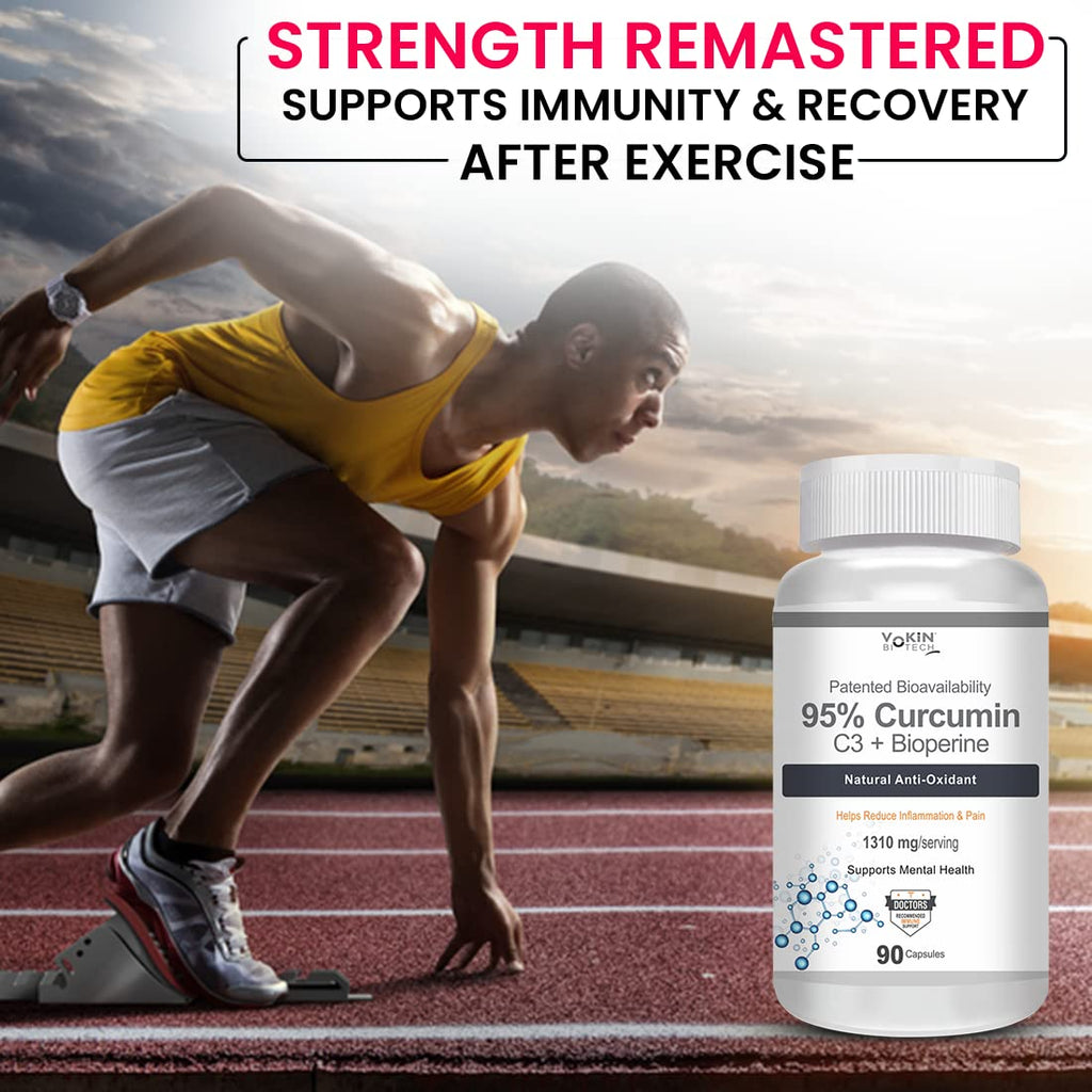 Vokin Biotech Curcumin C3+ Bioperine 1310mg Supports Mental Health