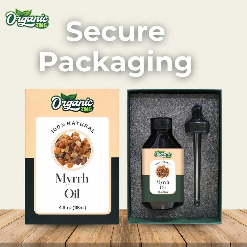 Organic Zing Myrrh Oil (Commiphora Myrrha) Oil | Pure & Natural Essential Oil for Aroma, Diffuser, Skincare & Massage - Distacart