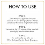 Nuerma Science Keratin Repair Olive Bhringraj Hair Conditioner for Dehydrated & Strengthen Hair
