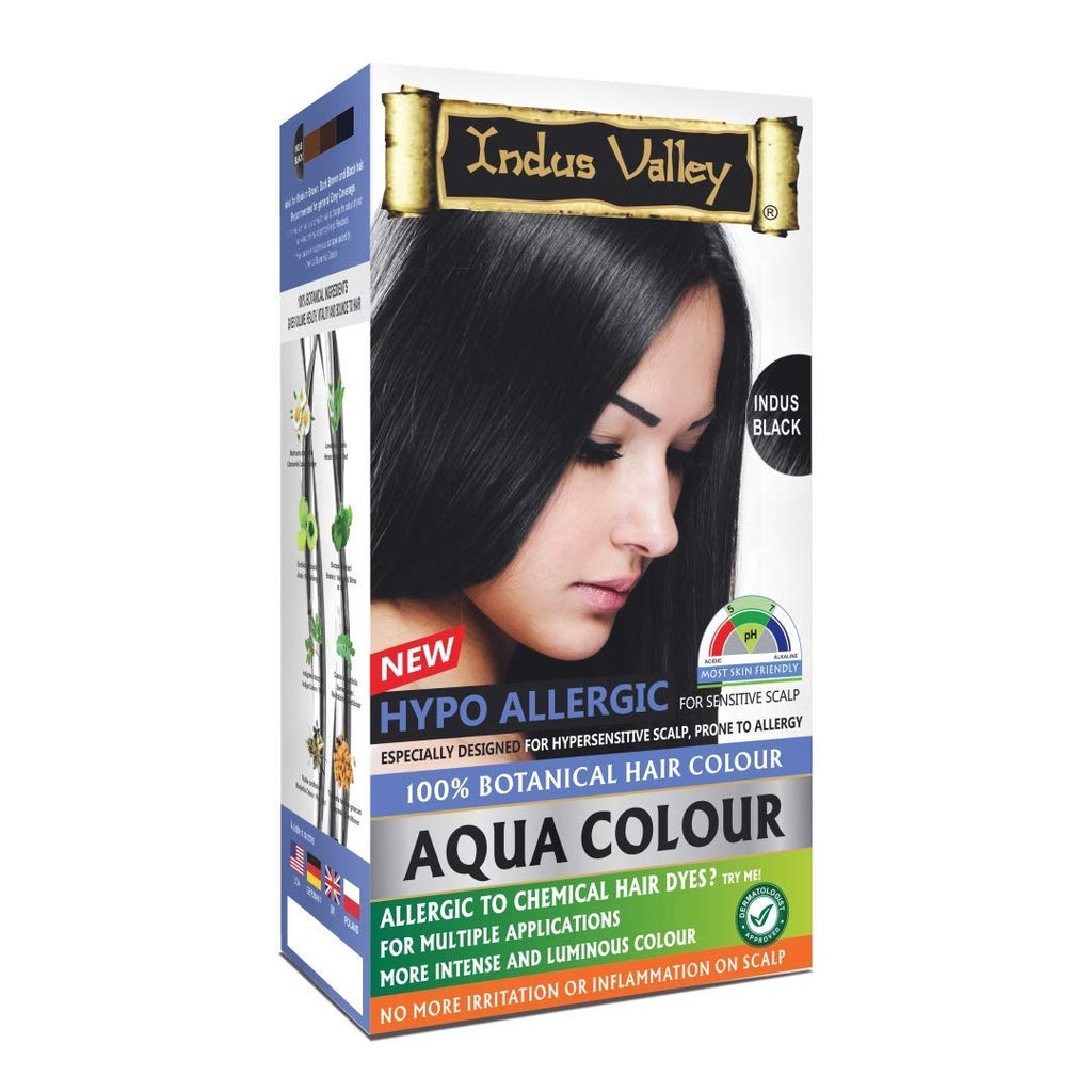 Indus Valley Aqua Hair Color Gray Coverage Hair Dye Allergy Free Organic Hair Color