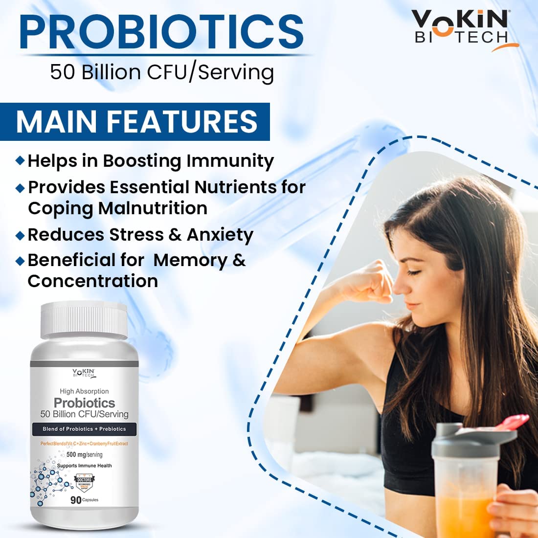 Vokin Biotech Probiotics 50 Billion CFU Multi Capsules
