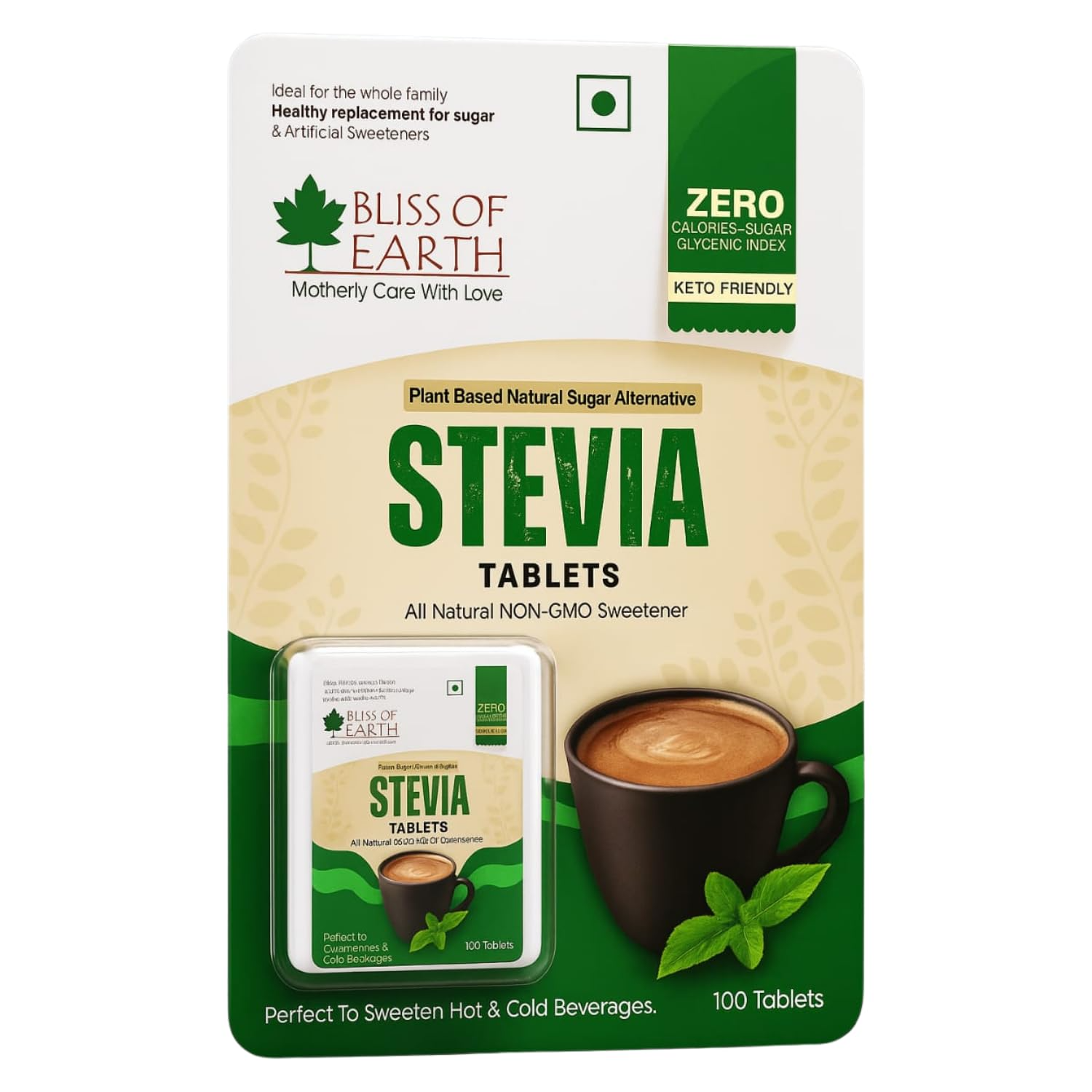 Bliss of Earth 99.8% REB-A Stevia Tablets - Distacart