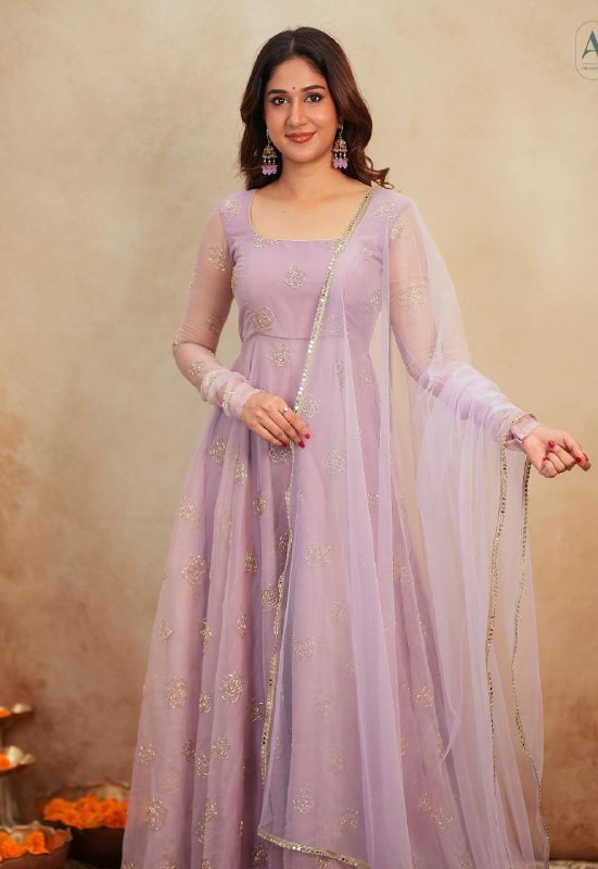 Yash Enterprise Light Peach Organza Party Wear Embroidery Suit Set - Distacart