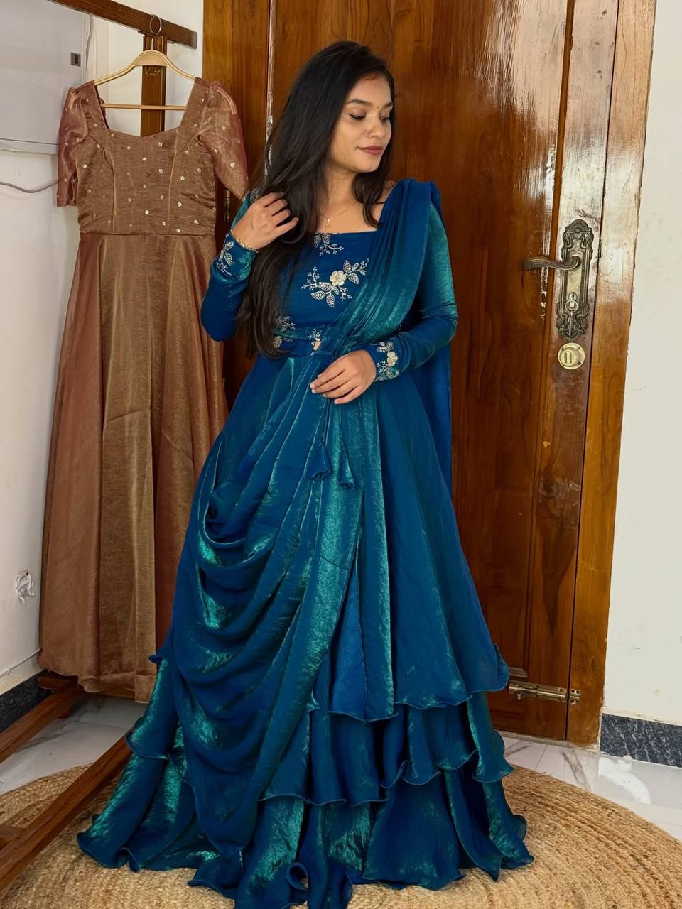 Yash Enterprise Rama Fandy Silk Party Wear Embroidery Suit Set - Distacart