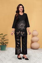 Pramukh Fab Black Color Viscose Rayon Co-ord Set - Distacart